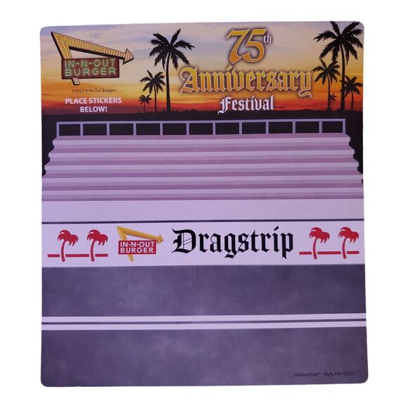 IN-N-OUT BURGER Make-A-Scene 75th Anniversary Sticker Sheet Set - Picture 2 of 3